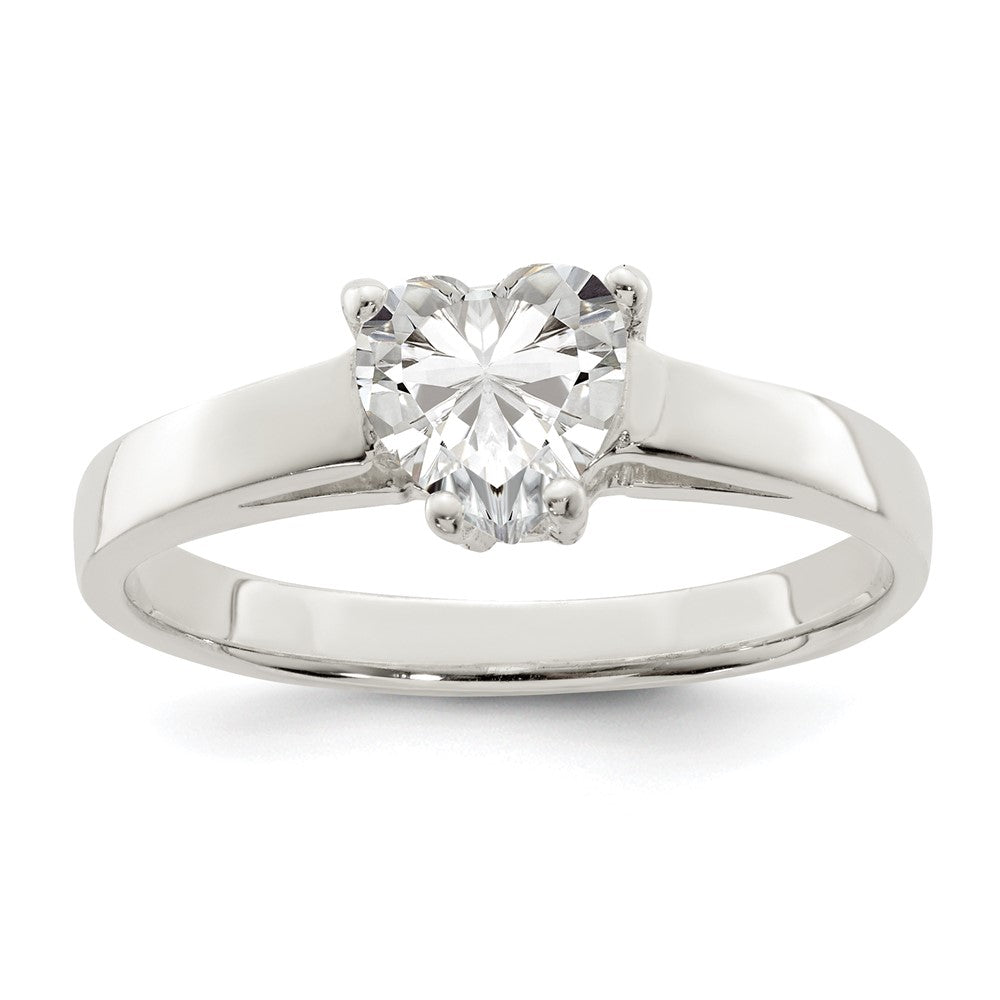 Solitaire Heart CZ Ring - WBC