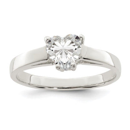 Solitaire Heart CZ Ring - WBC