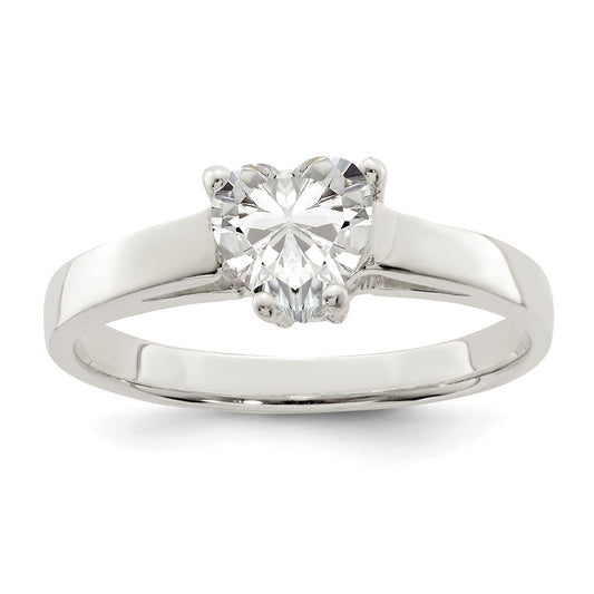 Solitaire Heart CZ Ring - WBC