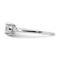 Rhodium-plated Solitaire Round CZ Ring - WBC