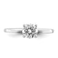 Rhodium-plated Solitaire Round CZ Ring - WBC