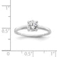 Rhodium-plated Solitaire Round CZ Ring - WBC