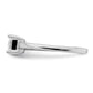 Rhodium-plated Solitaire Princess CZ Ring - WBC
