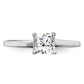 Rhodium-plated Solitaire Princess CZ Ring - WBC