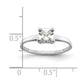 Rhodium-plated Solitaire Princess CZ Ring - WBC