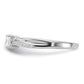 Rhodium-plated Polished & CZ Ring - WBC
