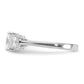 Rhodium-plated & CZ 3 Stone Ring - WBC