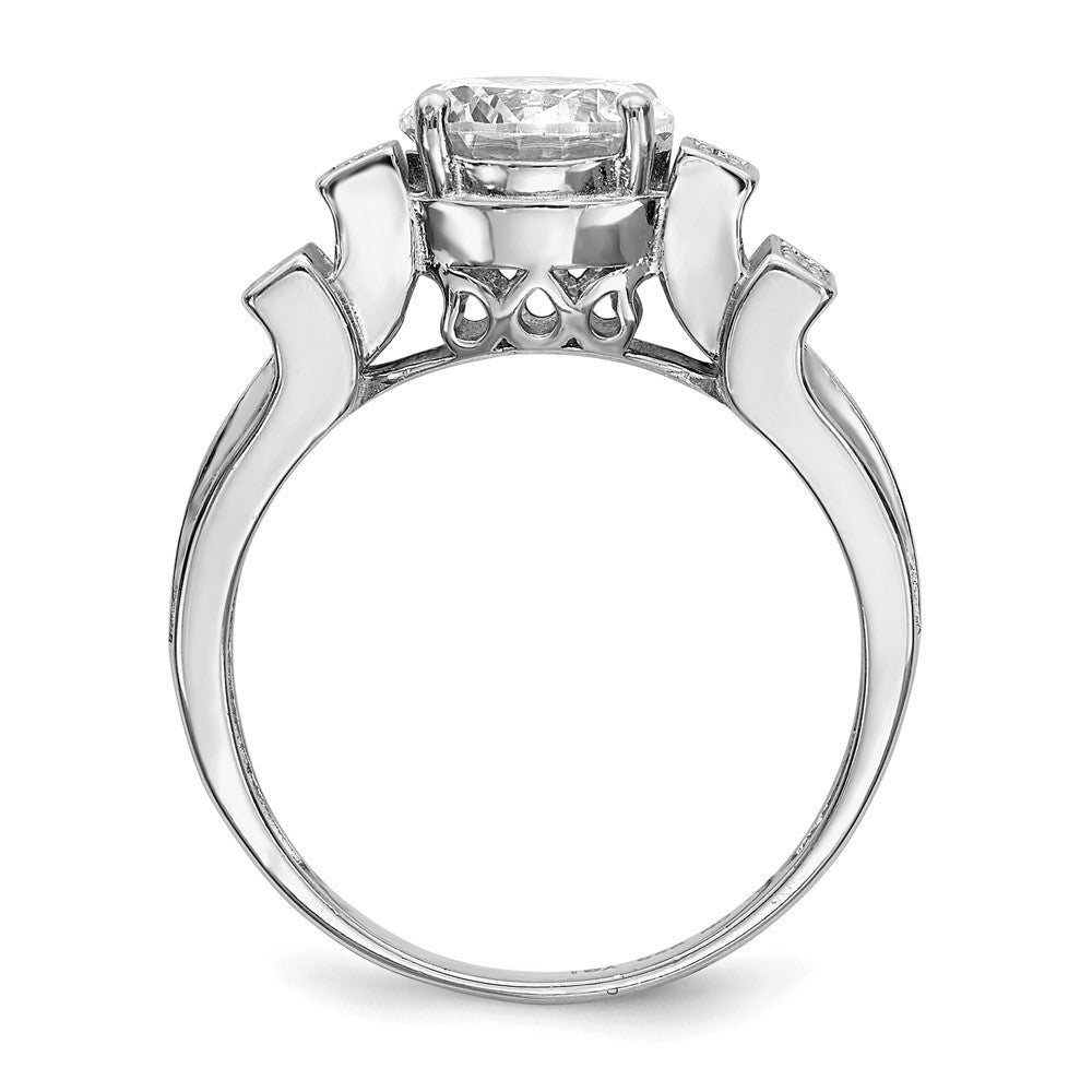 Rhodium-plated CZ Tiered PavÇ Ring - WBC