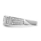 Rhodium-plated CZ Tiered PavÇ Ring - WBC
