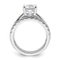 Rhodium-plated CZ Solitaire & 2 CZ Bands Set - WBC