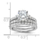 Rhodium-plated CZ Ring & 2 CZ Band Set - WBC