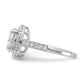 Rhodium-plated Center Halo CZ Ring - WBC
