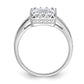 Rhodium-plated Polished CZ Ring - WBC