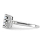 Rhodium-plated Polished CZ Ring - WBC