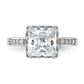 Rhodium-plated Polished CZ Ring - WBC