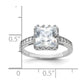 Rhodium-plated Polished CZ Ring - WBC