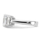 Rhodium-plated Emerald-cut CZ 3-stone Ring - WBC