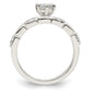 Polished CZ Wedding Ring Set - WBC