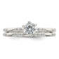 Polished CZ Wedding Ring Set - WBC