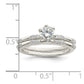 Polished CZ Wedding Ring Set - WBC