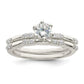 Polished CZ Wedding Ring Set - WBC