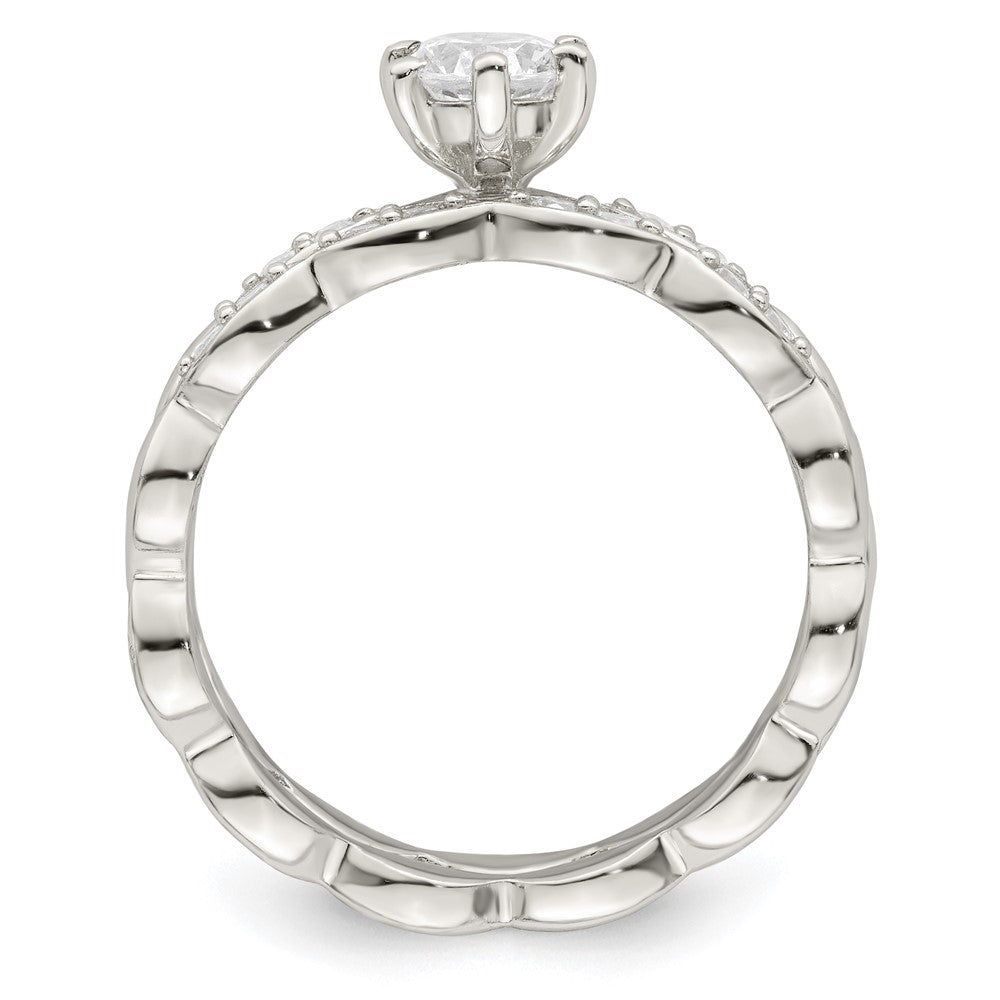 Polished CZ Wedding Ring Set - WBC