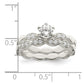 Polished CZ Wedding Ring Set - WBC