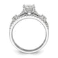 Rhodium-plated Polished CZ Engagement and Band Set - WBC