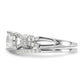 Rhodium-plated Polished CZ Engagement and Band Set - WBC