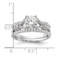Rhodium-plated Polished CZ Engagement and Band Set - WBC