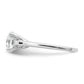 Rhodium-plated CZ Two Piece Wedding Set Rings - WBC