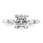 Rhodium-plated CZ Two Piece Wedding Set Rings - WBC