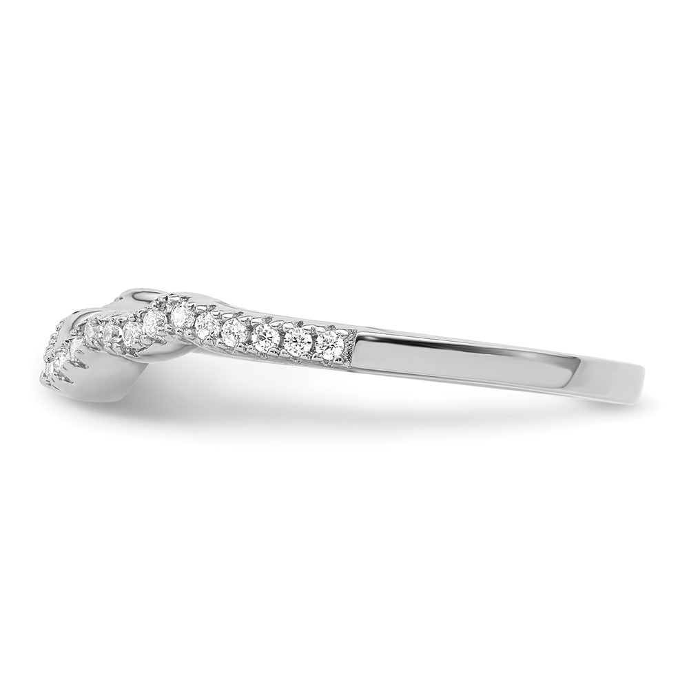 Rhodium plated 2 piece CZ Bridal Ring Set - WBC