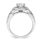Rhodium plated 2 piece CZ Bridal Ring Set - WBC