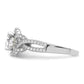 Rhodium plated 2 piece CZ Bridal Ring Set - WBC