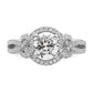 Rhodium plated 2 piece CZ Bridal Ring Set - WBC