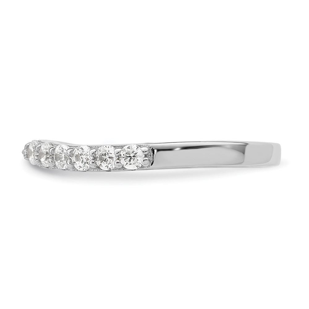 Polished Rhodium-plated CZ Trio 3 Ring Set - WBC