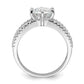 Polished Rhodium-plated CZ Trio 3 Ring Set - WBC