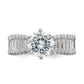 Polished Rhodium-plated CZ Trio 3 Ring Set - WBC