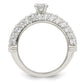 Polished Pave CZ Wedding Ring Set - WBC