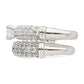Polished Pave CZ Wedding Ring Set - WBC