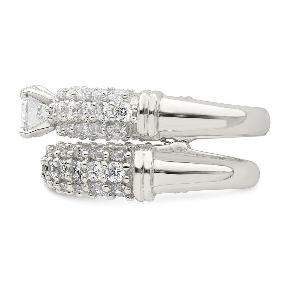 Polished Pave CZ Wedding Ring Set - WBC