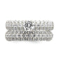 Polished Pave CZ Wedding Ring Set - WBC