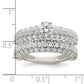 Polished Pave CZ Wedding Ring Set - WBC