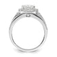 Rhodium plated CZ 3 piece Bridal Ring Set - WBC