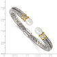 Shey Couture with Accent Antiqued Freshwater Cultured Pearl and Diamond Hinged Cuff Bracelet - WBC