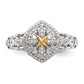 Shey Couture Rhodium-plated with Accent Diamond Ring - WBC