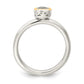 Shey Couture Rhodium-plated with Accent Polished Cushion-cut Topaz Ring - WBC