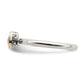 Shey Couture Rhodium-plated with Accent Polished Cushion-cut Topaz Ring - WBC