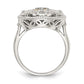 Shey Couture Rhodium-plated with Accent Diamond Vintage Ring - WBC